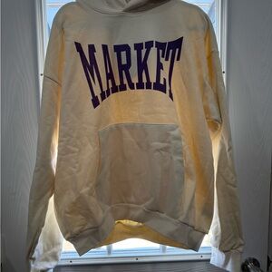 NWT Market Studios Cream Purple Hoodie- X Large- Unreleased